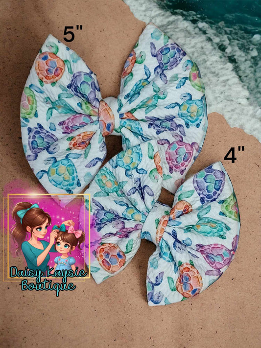 Watercolor Sea Turtles Kenzie Bow