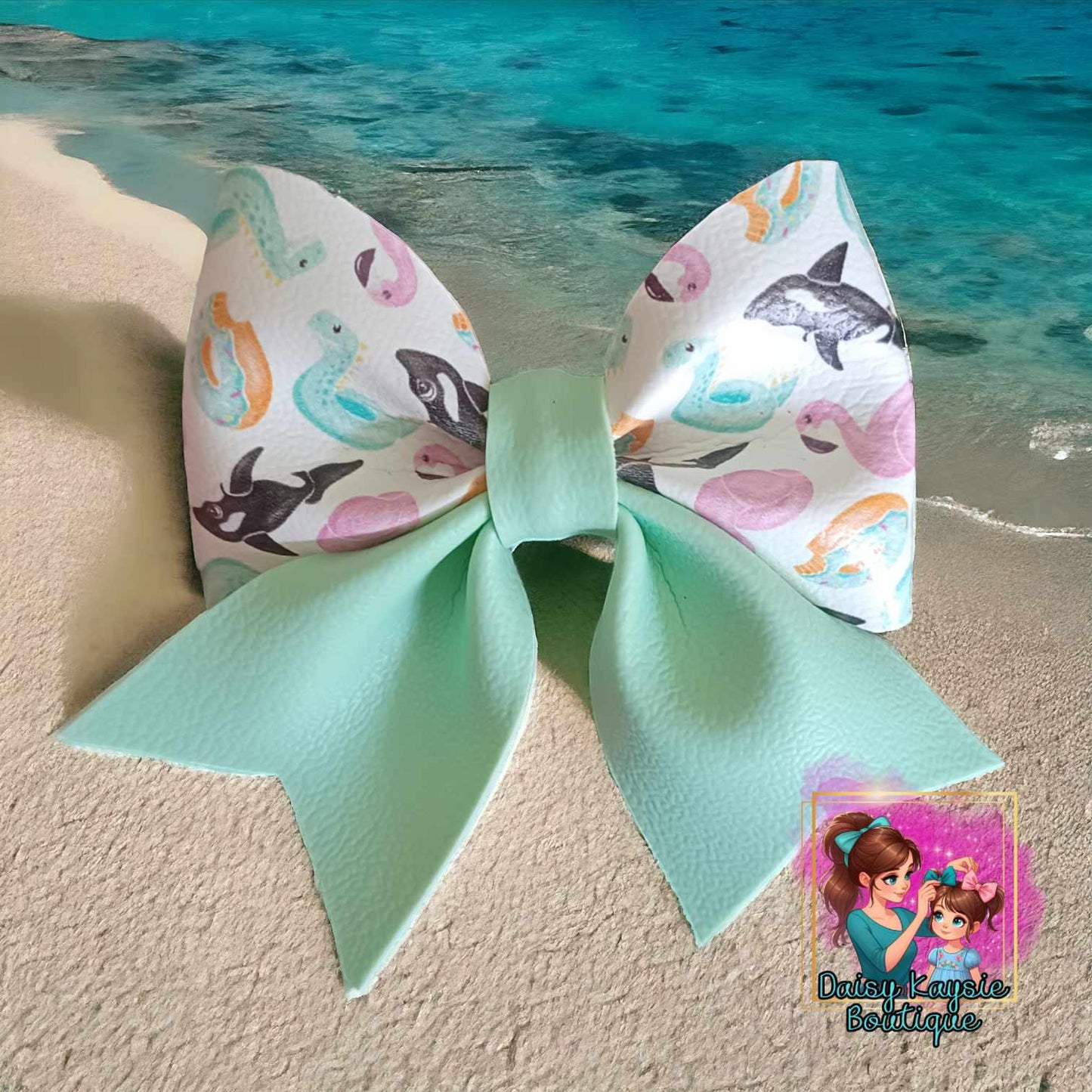 Killer Whale Beach Swimming Pool Floaties  Small Emlee Bow