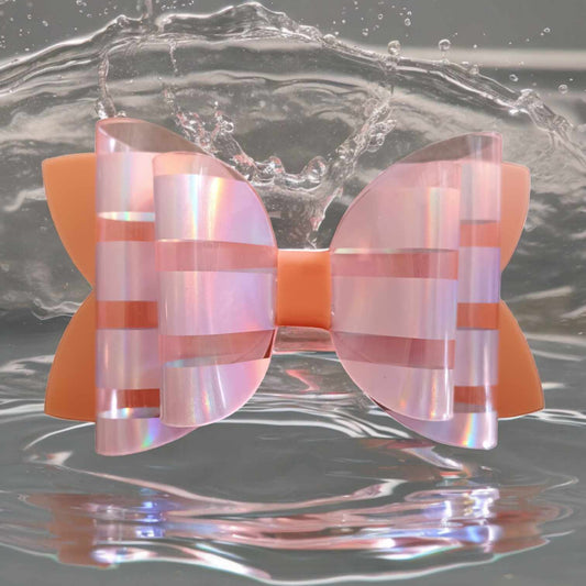 Neon Orange Stripe water proof Pool Kaysie