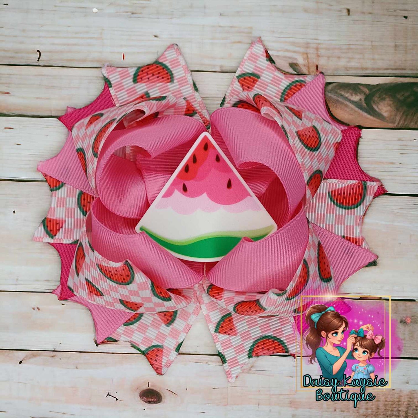 Fresh Fruit Watermelon Slice Stacked Layered Bow