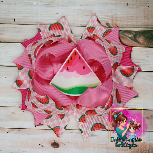 Fresh Fruit Watermelon Slice Stacked Layered Bow