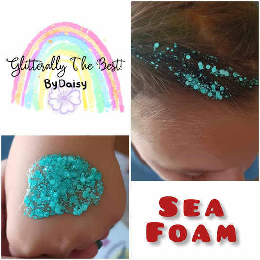 Sea Foam Glitter Hair Gel
