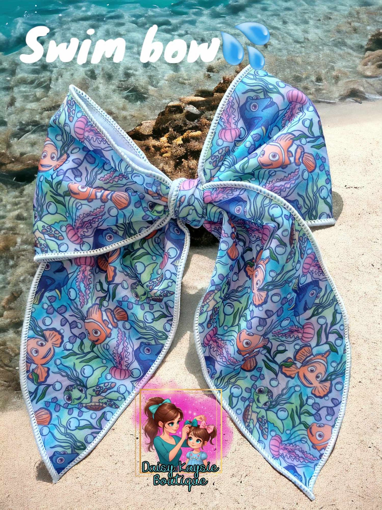 Just Keep Swimming SWIM Saylor Hair Bow