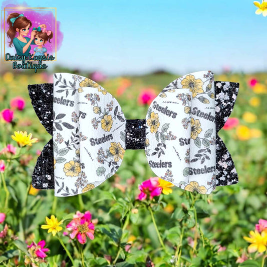 Steelers Football Floral Glitter Kaysie