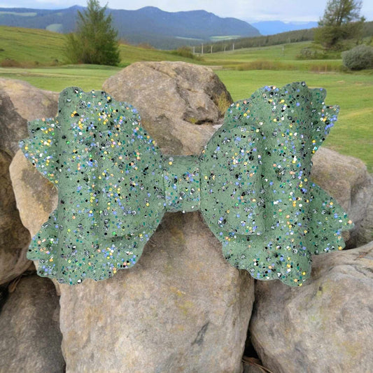 Green Silver Glitter Kaysie