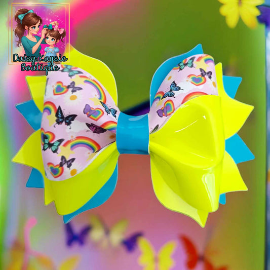 Butterfly Rainbow Neon Twisted Daisy