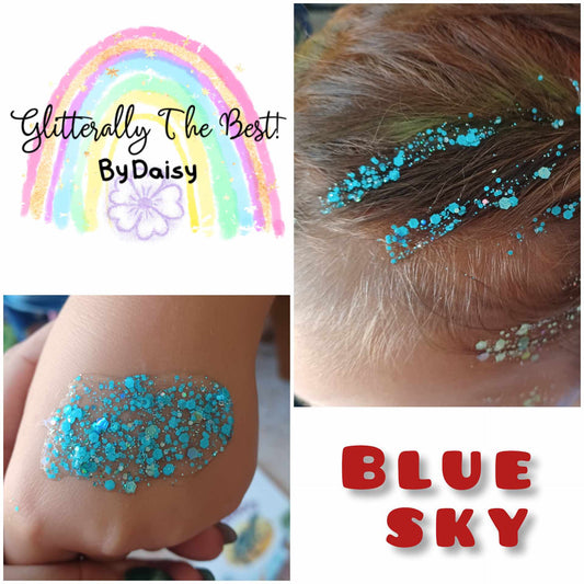 Blue Sky Glitter Hair Gel