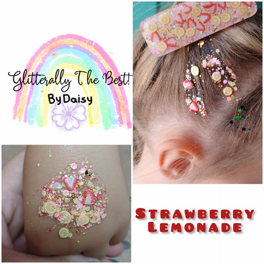 Strawberry Lemonade Glitter Hair Gel