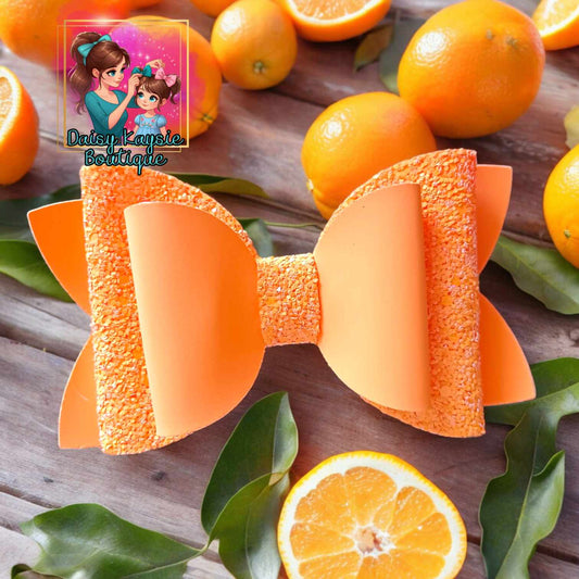 Orange Glitter Neon Large Kaysie