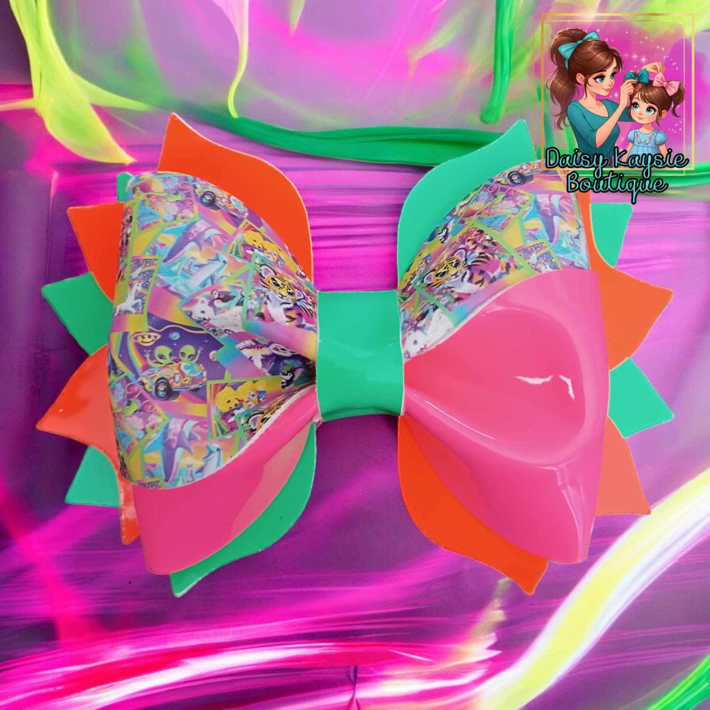 Animal Stickers Neon Twisted Daisy