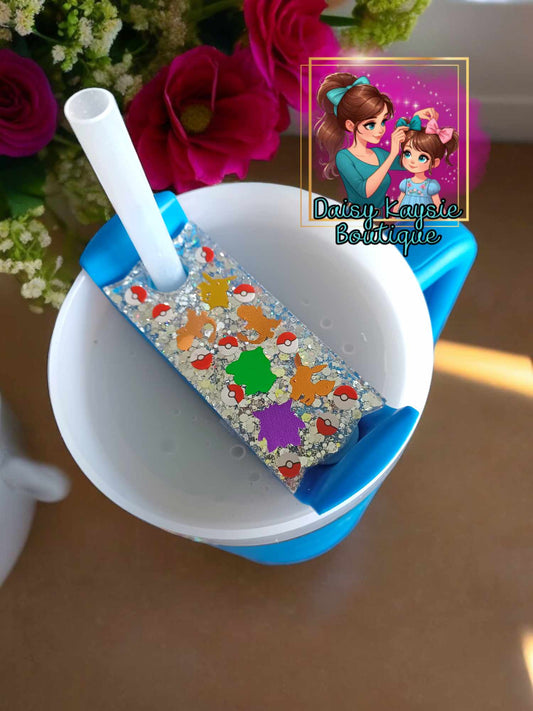Pocket Monster Rectangle Travel Cup Decorative Plate Lid Topper