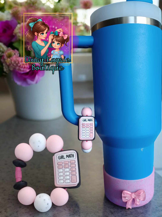 Girl Math Handle Hugger Beaded Cup Accessories