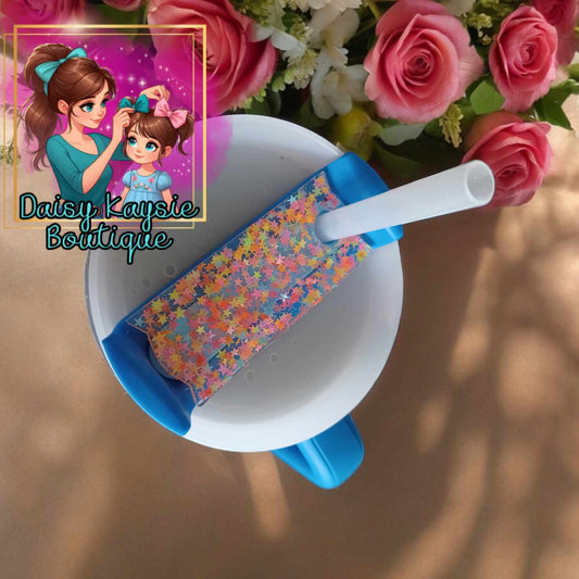 Neon Colors Travel Cup Decorative Plate Lid Topper
