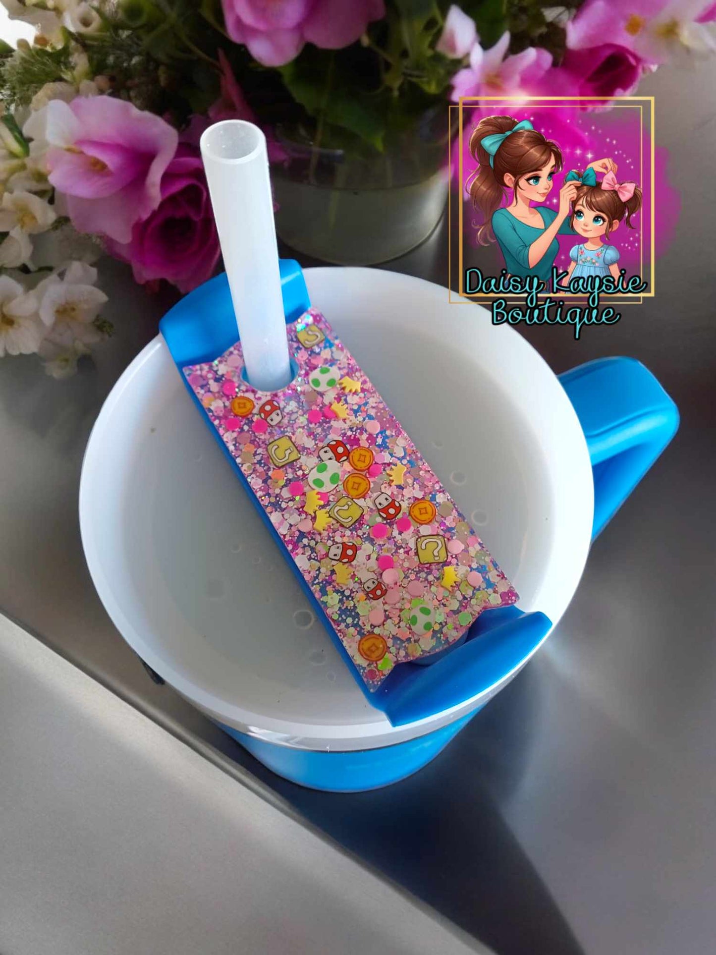 Video Game Princess Travel Cup Decorative Plate Lid Topper