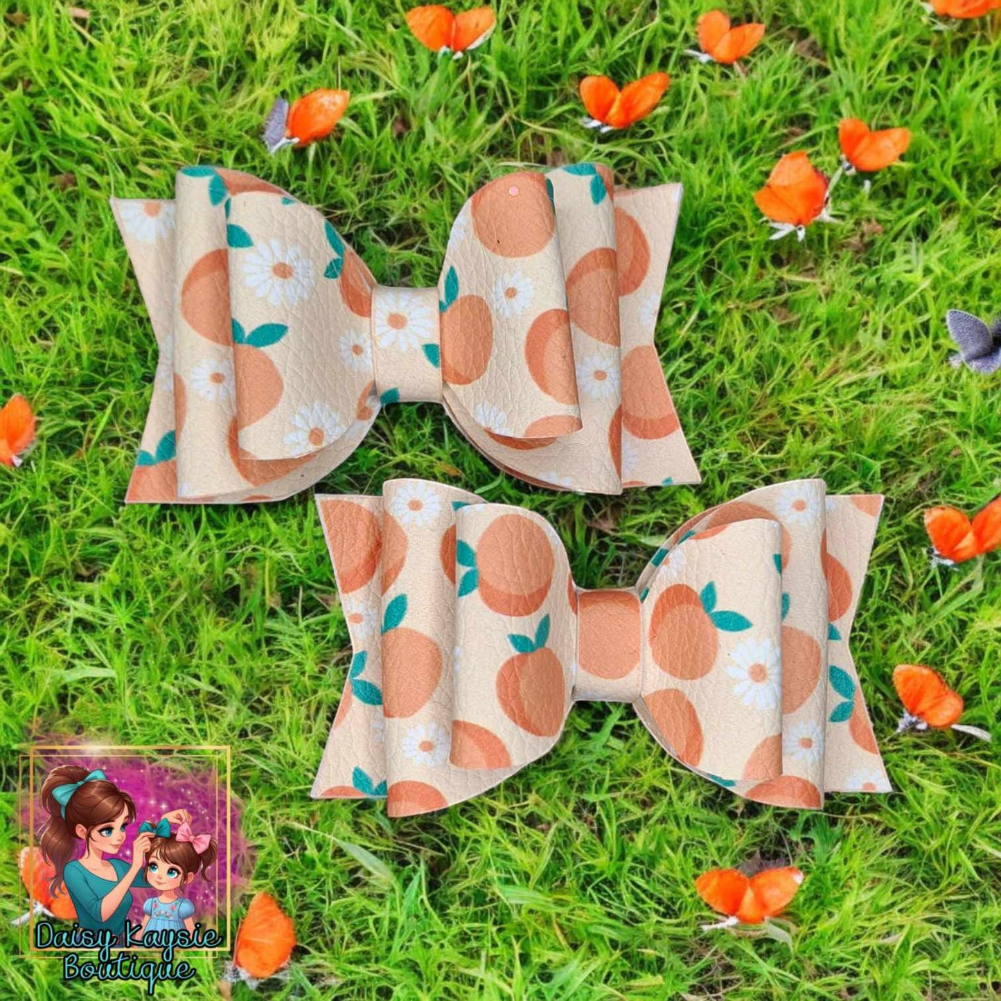 Orange Floral Kaysie Piggy Set