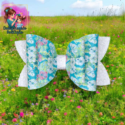 Hawaiian Green Floral Glitter Kaysie