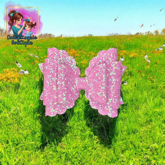Bright Pink Glitter Triple Kaysie