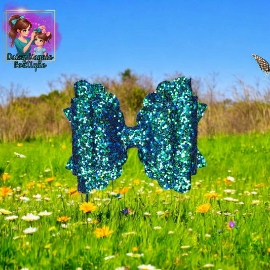 Dark Green/Teal Glitter Triple Kaysie