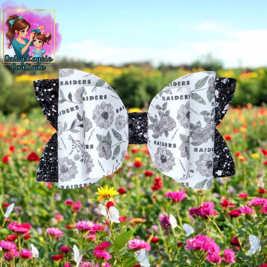 Raiders Football Floral Glitter Kaysie