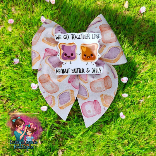 peanut butter and jelly PBJ Emlee Bow