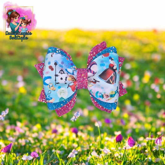 Girl in Magical Land Glitter Twisted Daisy
