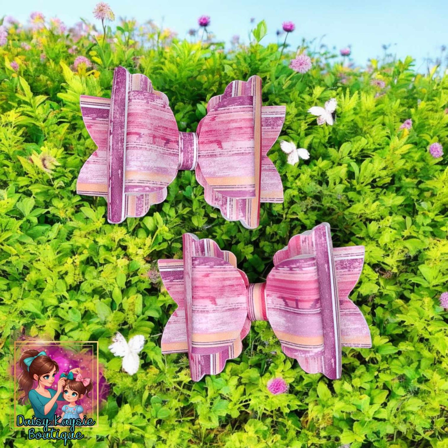 Striped Pink Pattern Kaysie Piggy Set