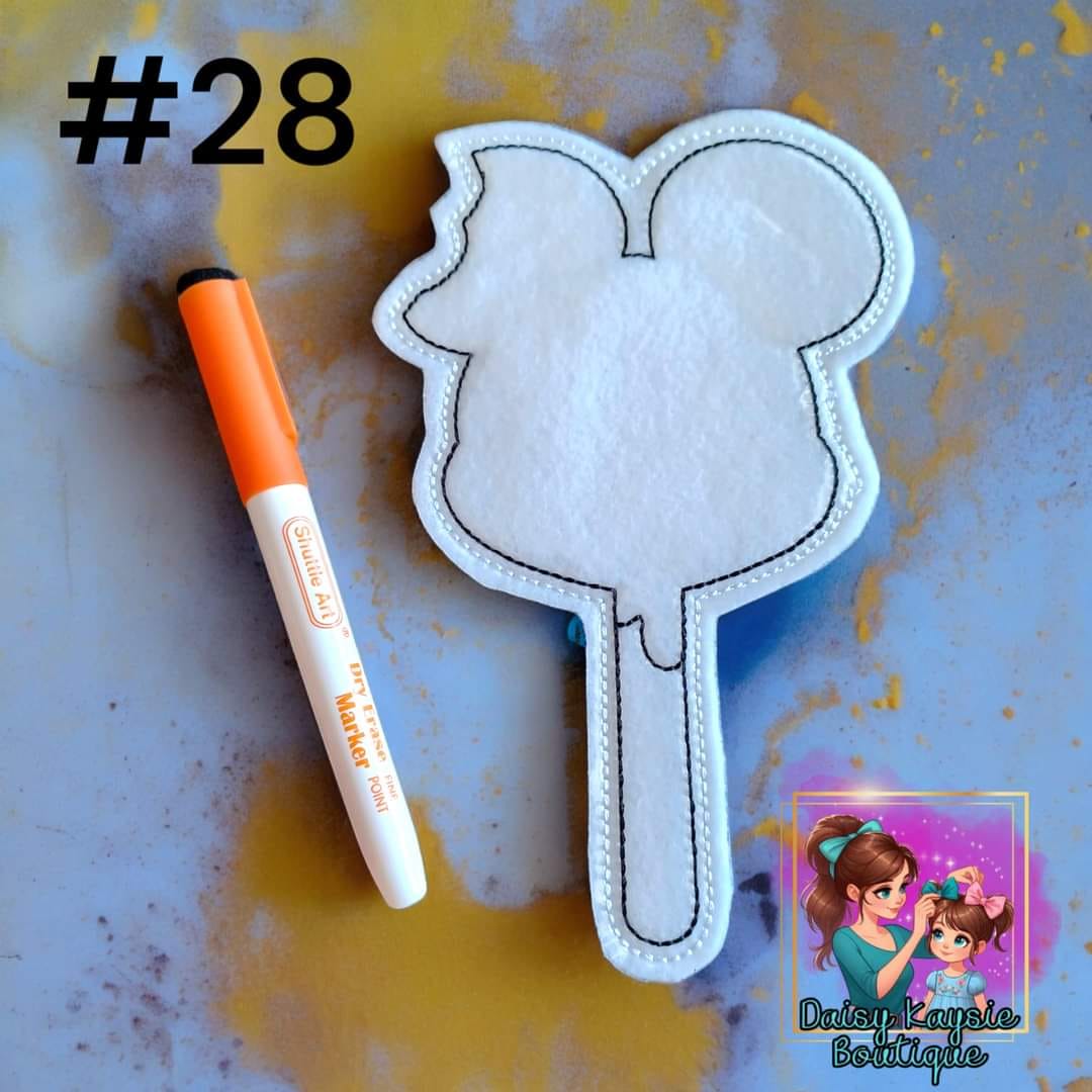 Mouse Popsicle Dry Erase Coloring Activity