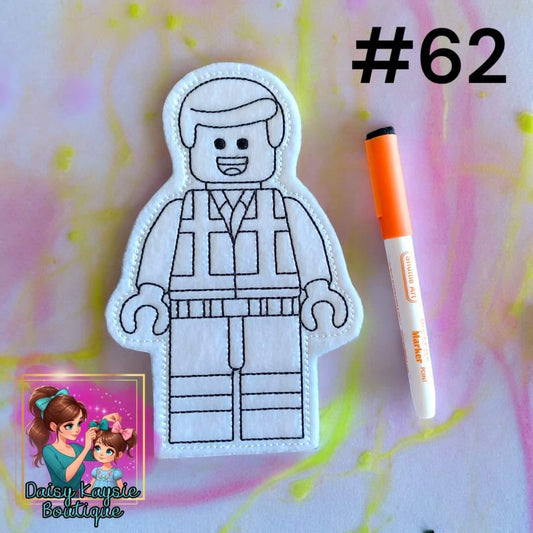 Lego Man Dry Erase Coloring Activity
