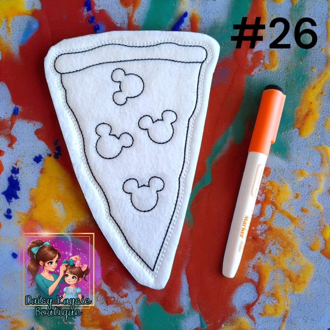 Mouse Pizza Dry Erase Coloring Activity