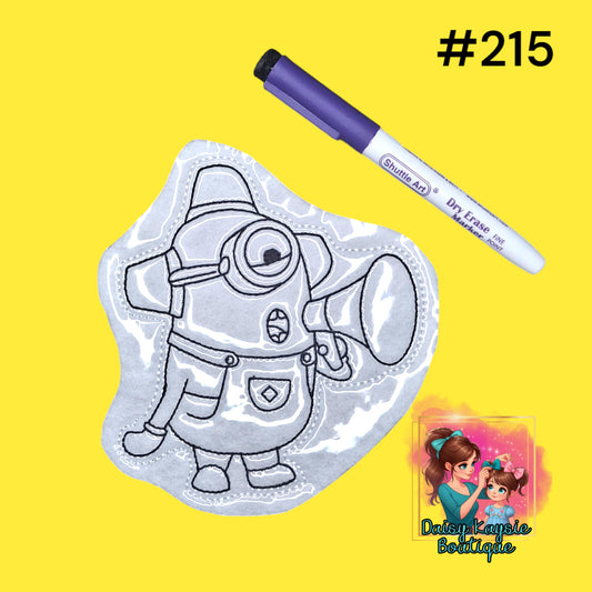 Megaphone Minion Dry Erase Coloring Activity