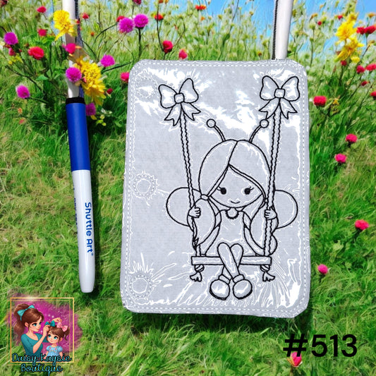 Fairy on a Swing Dry Erase Coloring Activity