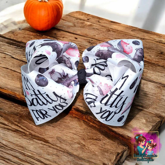 I'm Batty For You Halloween Bow