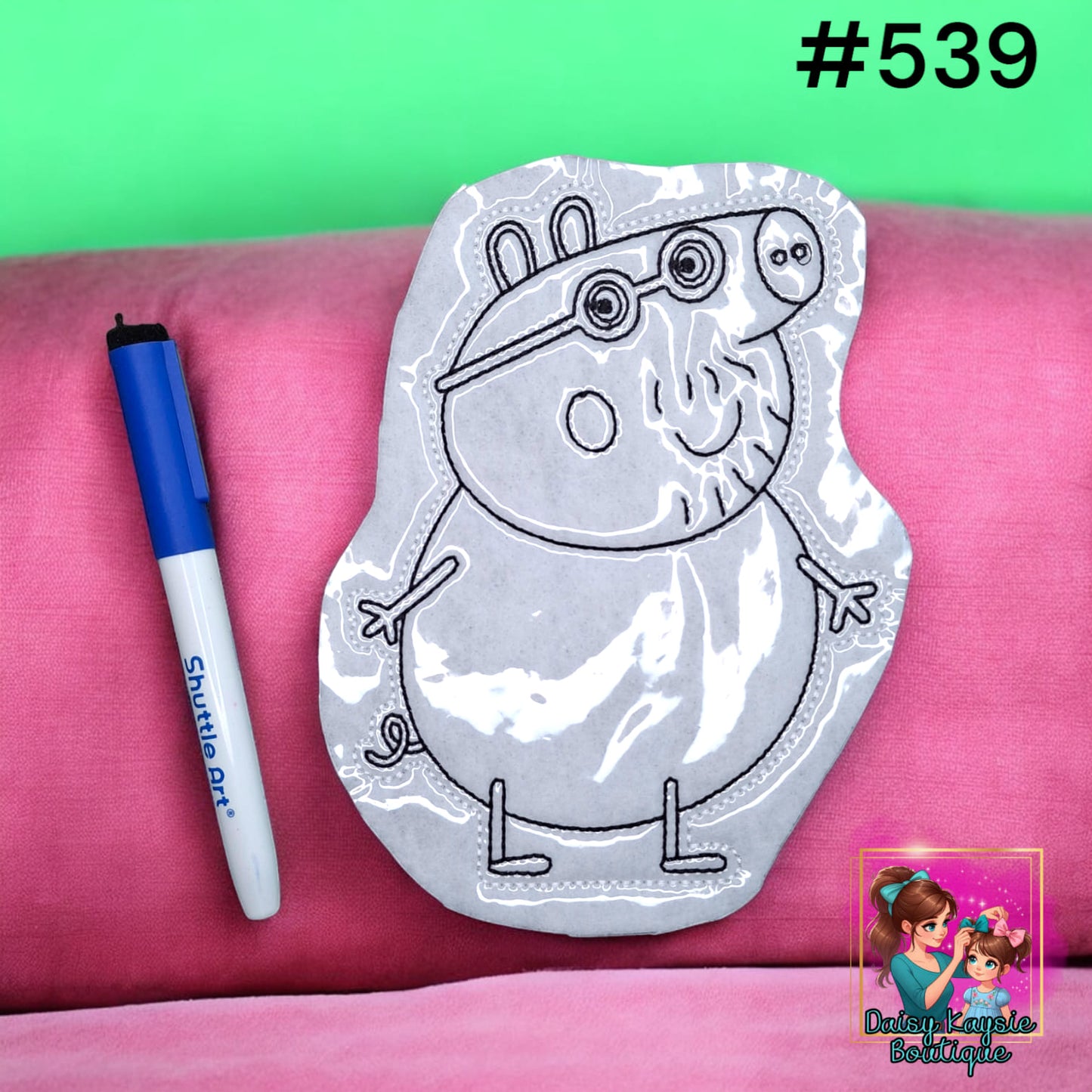 Daddy of Pink Pig Dry Erase Coloring Activity