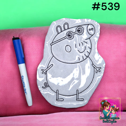 Daddy of Pink Pig Dry Erase Coloring Activity