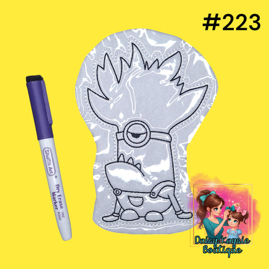 Mean Minion Dry Erase Coloring Activity