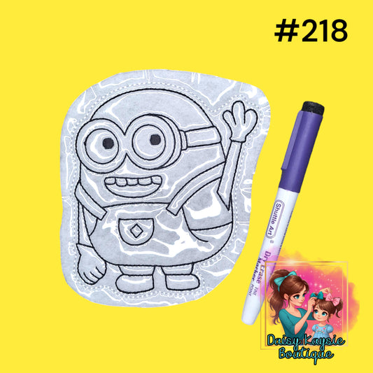 Waving Minion Dry Erase Coloring Activity