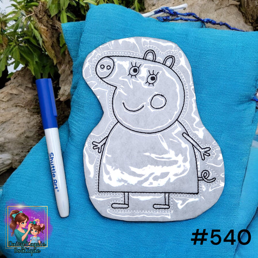 Momma of Pink Pig Dry Erase Coloring Activity