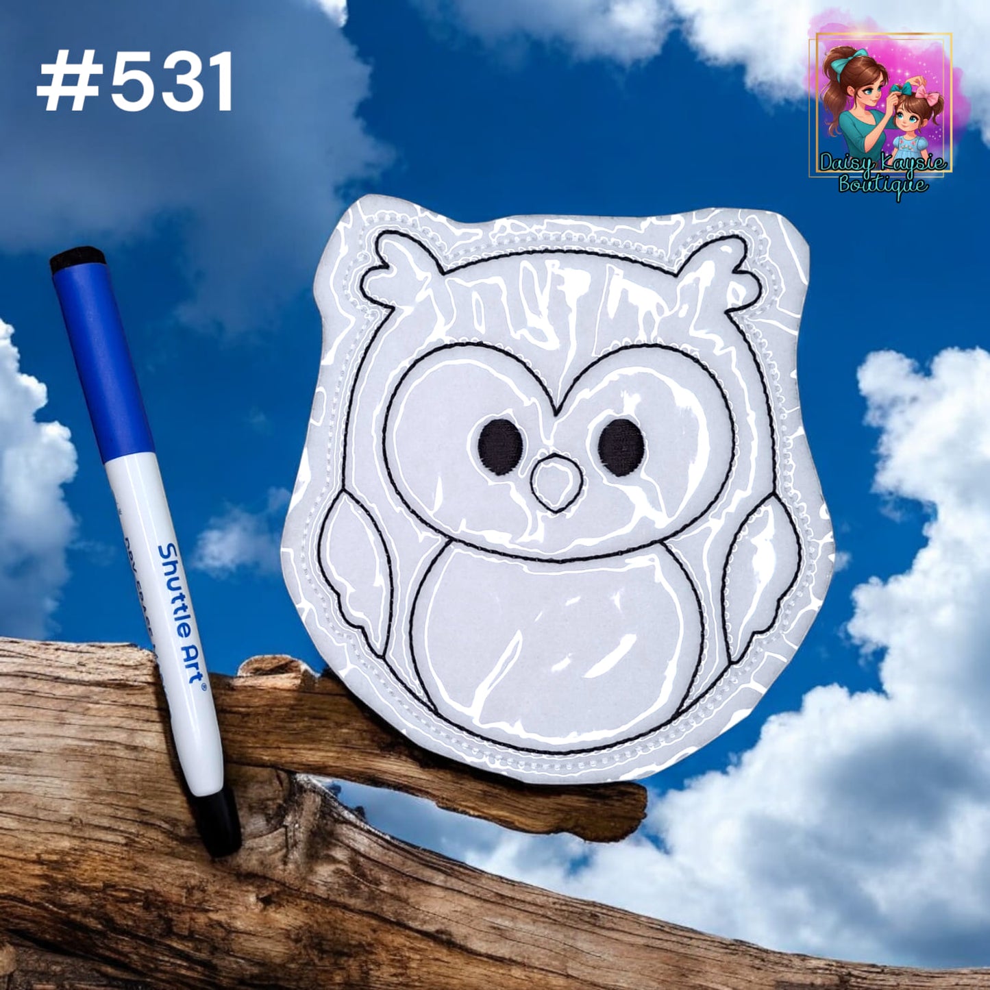 Owl Dry Erase Coloring Activity