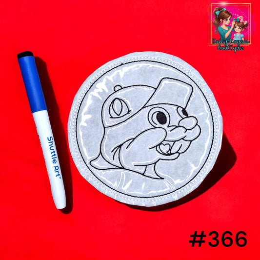 Beaver in a Hat Dry Erase Coloring Activity