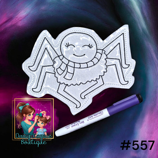 Spider With a Scarf Dry Erase Coloring Activity