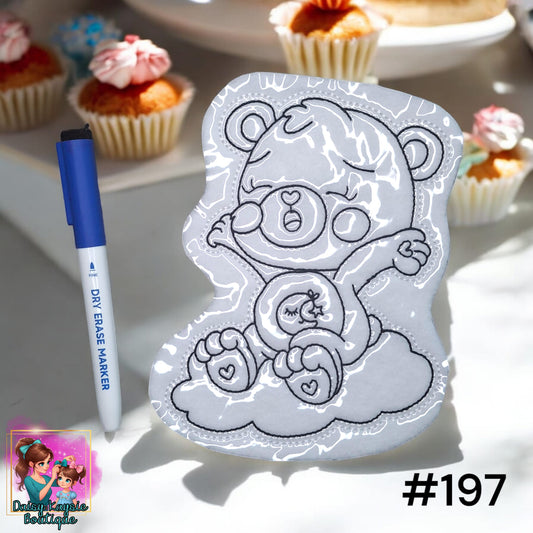 Cloud Bear Sleepy Moon Dry Erase Coloring Activity