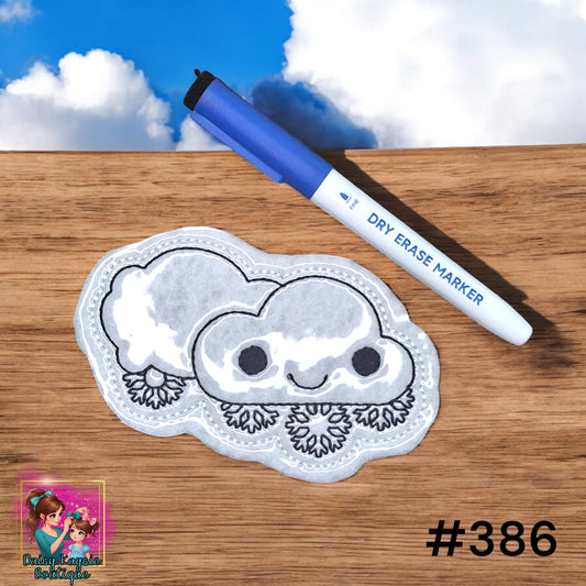 Snowing Clouds Dry Erase Coloring Activity