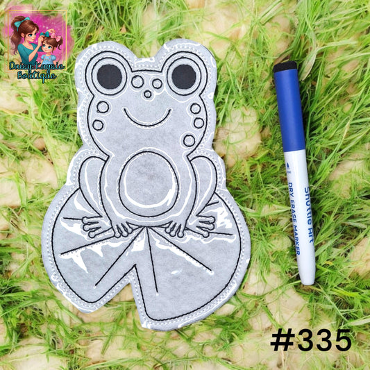 Frog on Lilypad Dry Erase Coloring Activity