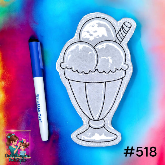 Ice Cream Milkshake Dry Erase Coloring Activity