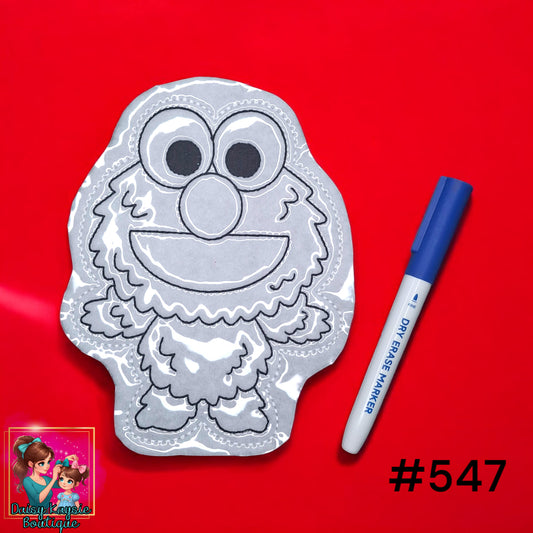 Lmo Red Monster Dry Erase Coloring Activity