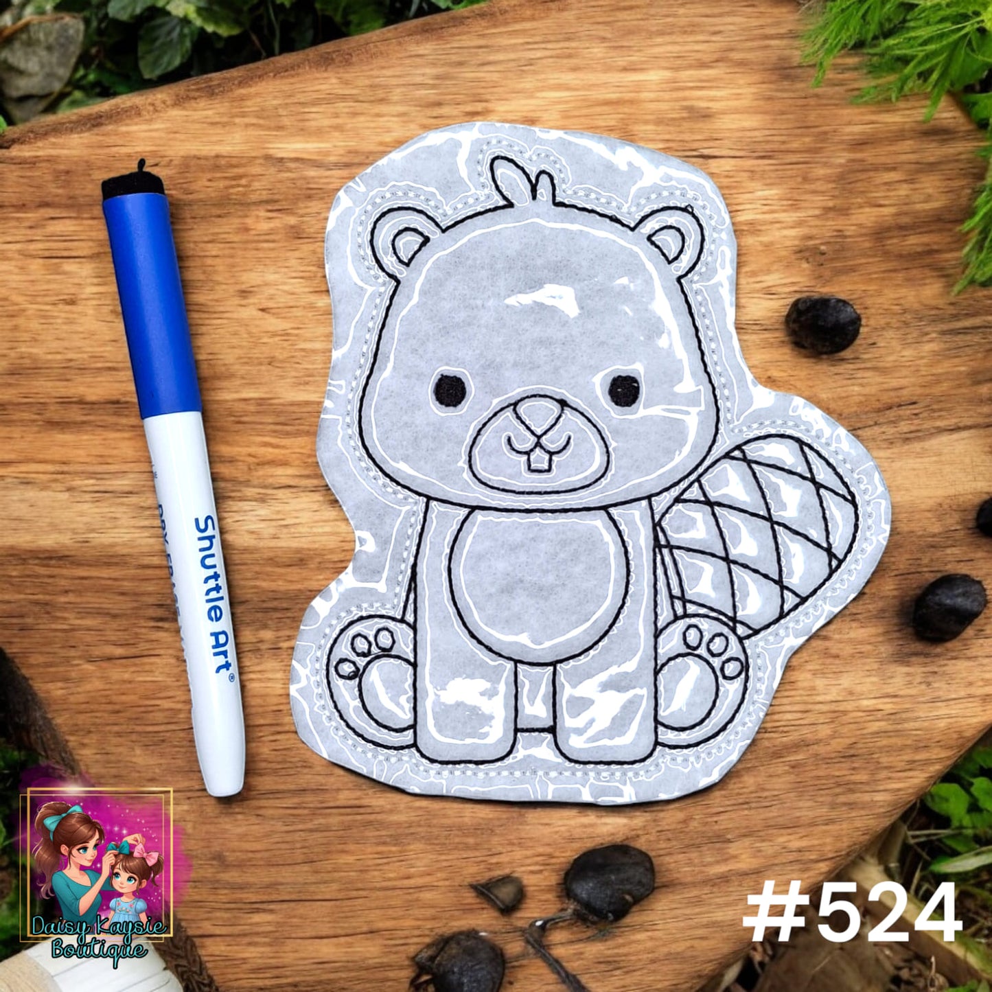 Beaver Dry Erase Coloring Activity