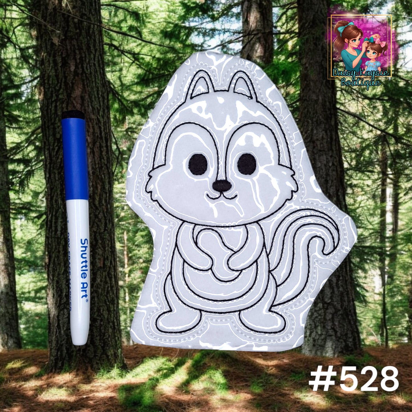 Squirrel Holding a Peanut Dry Erase Coloring Activity