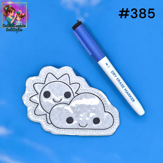 Sun and Cloud Dry Erase Coloring Activity