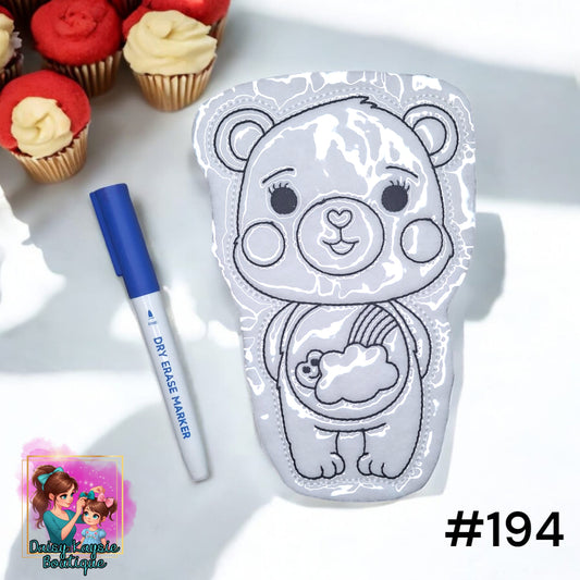 Cloud Bear Rainbow Dry Erase Coloring Activity