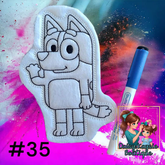 Dog Waving Coloring Doll